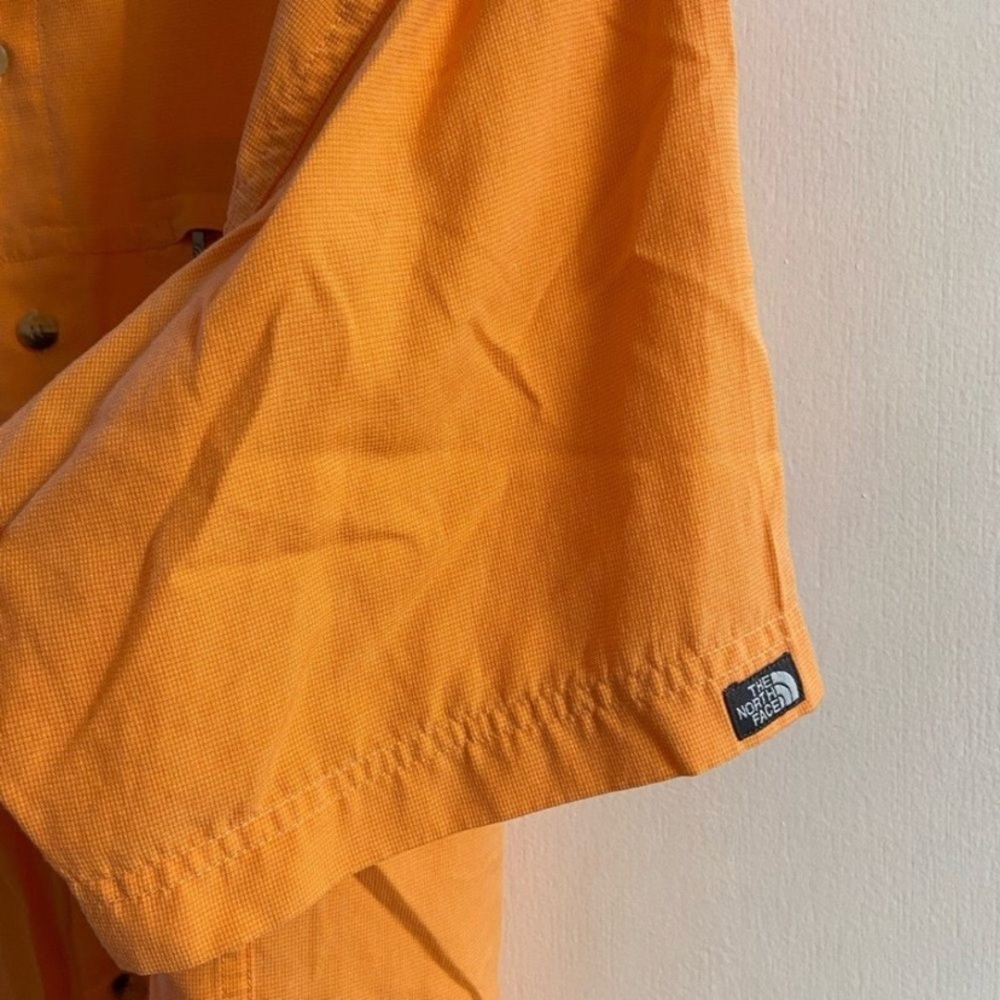 The North Face Orange button front Shirt men Medium - Picture 4 of 7